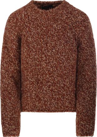 Fabrizio Del Carlo Chunky Knit Merino-Alpaca Crewneck Sweater