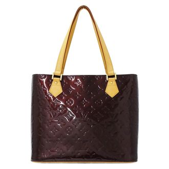 Louis Vuitton Purple Monogram Vernis Handbag Tote Bag (Pre-Owned)