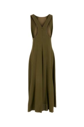 Fendi Womens Olive Green Sabl&atilde;&copy; Dress Olivebranch Abiti