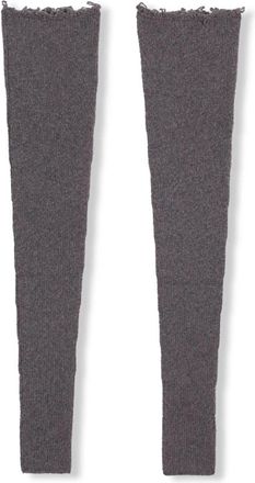Cortana Lange Armwarmers van Wol en Kasjmier - Dames - Handschoenen - Grijs - ONE Size - Wol - Accessoires