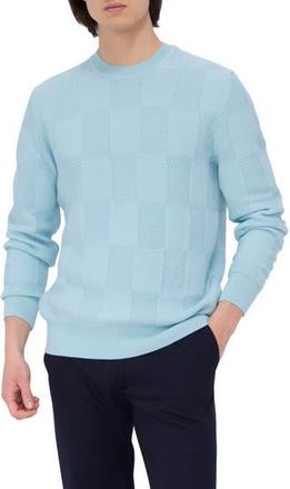 Bugatchi Jacquard Check Merino Wool Sweater in Ice at Nordstrom Rack, Size Xx-Large