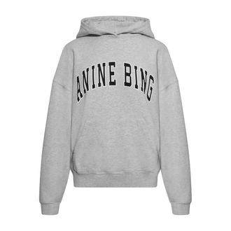 Anine Bing Hoodies & sweatvesten, Dames, Grijs, S, Katoen, Harvey Sweatshirt New Classic