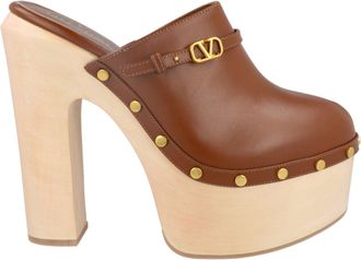 Valentino Signature VLogo Leather Clogs