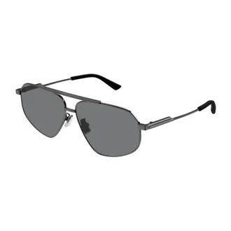 Bottega Veneta Aviator Full Rim Sunglasses - Gray