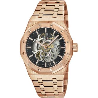 Gevril Group Gotham Automatic Bracelet Watch, 41mm in Rose Gold at Nordstrom Rack