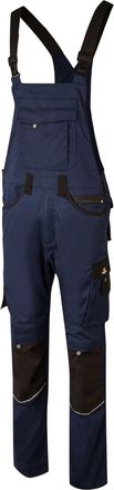 Hans Schäfer Workwear HSW Professional - Mens Bib and Brace Dungarees - Long Work Trousers with Knee Pockets, Comfortable, Durable and Qualitative - Navy, 66