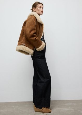 Mango Scarpe da barca camoscio lacci sabbia - Donna - 35 - MANGO