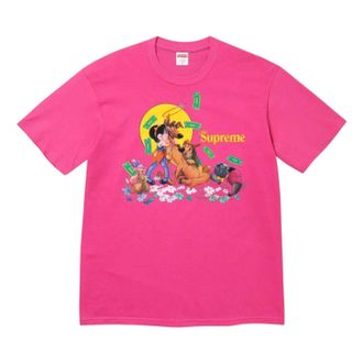 SUPREME All Dogs Go To Heaven T-Shirt Fuchsia FW25T42-FUCHSIA