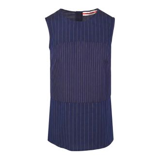 ottod'Ame Sleeveless Tops, female, Blue, Size: XS Striped Cotton Top