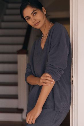 Eberjey Boucl&eacute; V-Neck Sweater