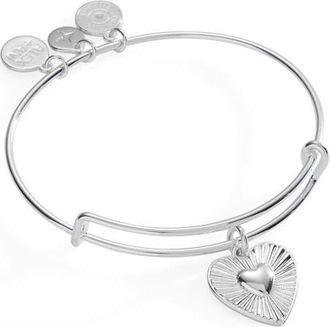 Alex and Ani Heart Burst Bangle Bracelet in Silver at Nordstrom