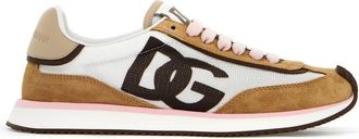 Dolce & Gabbana dragon Beige Suede Blend Sneakers