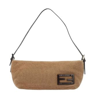 Fendi Pre-owned Baguette Schoudertas - Dames - Pre-owned - Beige - Maat: ONE Size