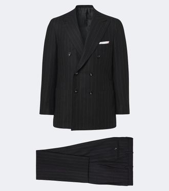 Kiton Pinstriped wool and cashmere suit