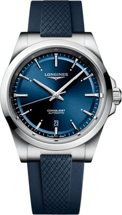 Longines Conquest Automatic Blue Dial Rubber Strap Mens Watch L3.830.4.92.9