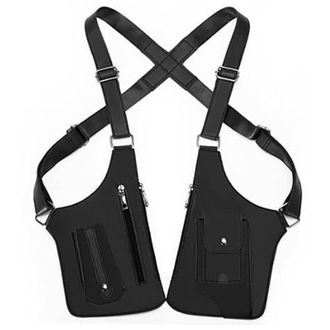 Generic Premium Leather Adjustable Underarm Shoulder Bag for Men & Women, 2026 New Men Anti-Theft Underarm Wallet Pocket Holster Phone Double-Shoulder Pouch, 