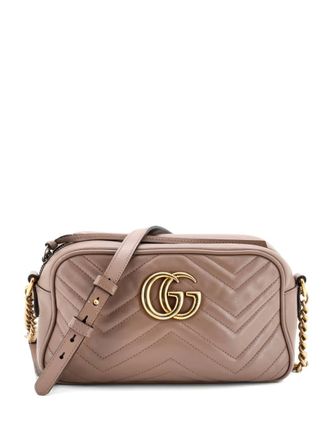 Gucci GG Marmont Shoulder Bag Matelasse Leather Small crossbody bag - Beige