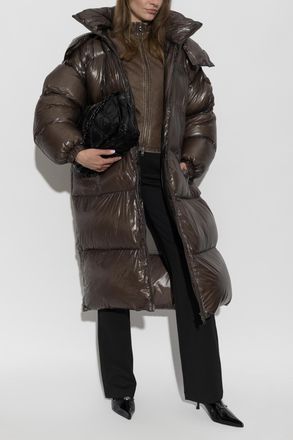 Diesel Long Down Jacket W-ISHER, Womens, Brown