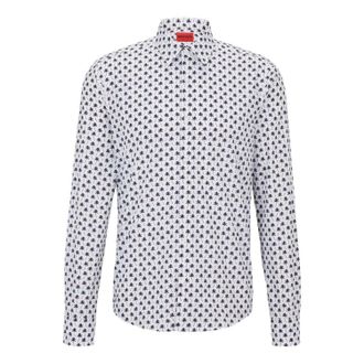 HUGO BOSS Hugo Heren Normaal Overhemd met Kraag (Wit)