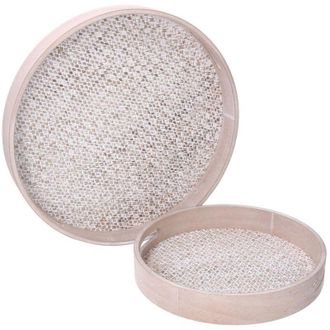 Vacchetti Bandeja De Madera Redonda Natural 1-2 Cm&oslash;40h5