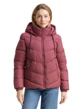 Tom Tailor Steppjacke TOM TAILOR, Damen, Gr. XXL, deeply mauve, Steppware, Obermaterial: 100% Polyester. Futter: 100% Polyester, unifarben, regular fit taillenbe
