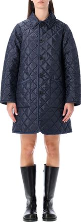 Comme Des Garçons Lavenham X Comme Des Garçons Girl Blue Long Quilted Coat