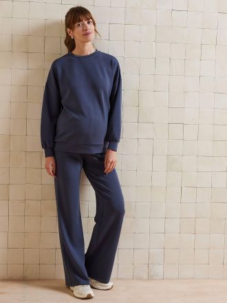 Vertbaudet 2-teiliges Homewear-Set f&uuml;r Schwangerschaft und Stillzeit schieferblau