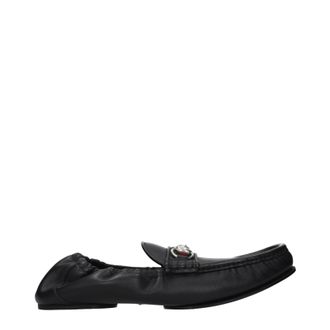 Gucci Herens Loafers Leer Zwart