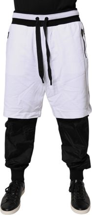 Dolce & Gabbana Black White Cotton Layered SweatMens Mens Pants