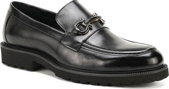 Unze Men PARATYL Slip On Leather Formal Shoes UK Size 6-11 Black