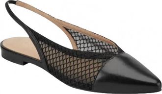 Marc Fisher Womens Davin Pointed Toe Slingback Flat In Black