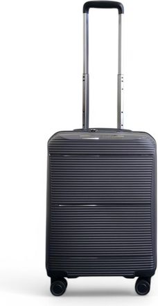 Infinity Leather Unisex Expandable PP Hardshell Cabin Suitcase 55 x 39 x 24 cm Luggage Suitable for Easyjet, Ryanair - Grey - Size Small