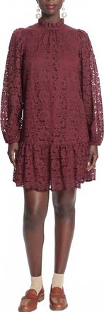 Corey Lynn Calter Magnolia Mini Dress In Burgandy