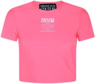 Versace Jeans Couture Logo-printed Crewneck Cropped T-shirt