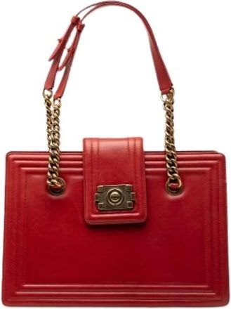 Chanel Pre-owned Shoulder Bags, female, Red, Size: ONE SIZE Pre-owned Vintage Tote