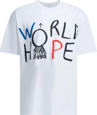 Comme Des Gar&ccedil;ons Grafisch Print Katoenen T-shirt - Heren - T-shirts - Wit - M - Katoen - Tops