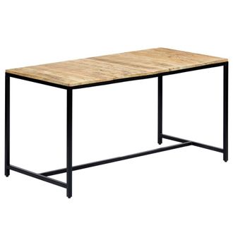 vidaXL Vidaxl - Mesa De Comedor Madera Maciza De Mango Rugosa 140x70x75 Cm