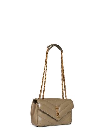 Saint Laurent Womens Shoulder Bag Loulou Small Dark Moss Green Lambskin