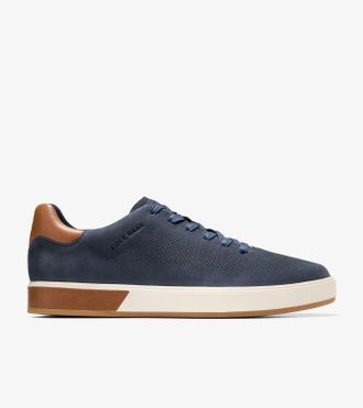 Cole Haan Mens Grandpro Angleace Sneaker In Navy Blazer British Tan Gum