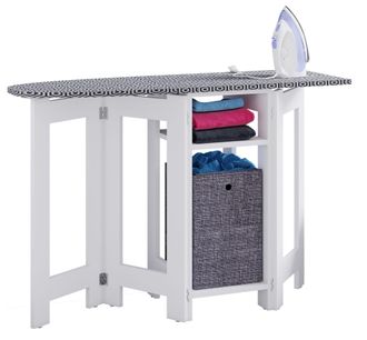 VCM Caja De Cajones De Madera Tabla De Planchar Armario De Planchado Dimensiones Aprox. Al. 75 X An. 112 X P. 37 Cm - Bigalos (blanco) - Vcm