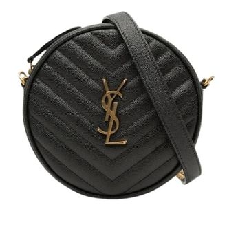 Saint Laurent Pre-owned Gevatte Leren Crossbody Tas - Dames - Pre-owned - Zwart - Maat: ONE Size Leer