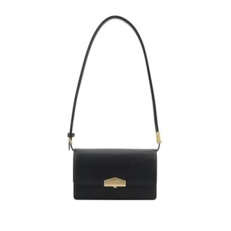 Pourchet Tassen, Dames, Zwart, ONE Size, Leer, Anjou Crossbody Tas