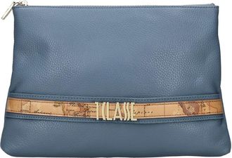 Alviero Martini 1A Classe Leren Clutch - Dames - Clutches - Blauw - ONE Size - Leer - Tassen