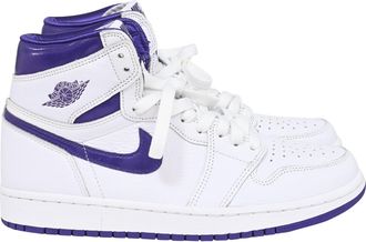 Nike Air Jordan 1 Retro High Court Sneakers in Purple Leather