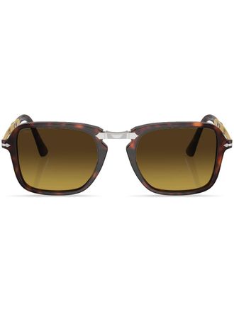 Persol Occhiali da sole squadrati con effetto tartarugato - Verde