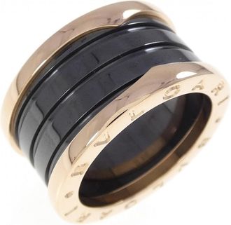 Bulgari Ceramic Pink Gold Band Ring (Pre-Owned)