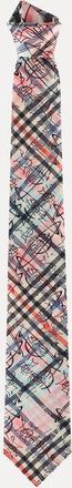 Vivienne Westwood Tie 8.5cm Graffiti Orb Heather Black Men