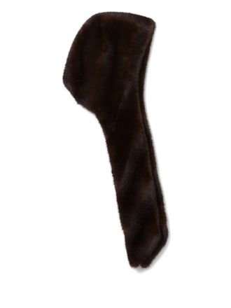 Claudie Pierlot faux-fur balaclava - Brown