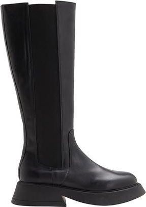 8 by YOOX LEATHER LUG SOLE TALL CHELSEA BOOTS