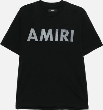 Amiri Mens Amiri Logo Print T-Shirt in Black - Size: 38